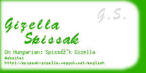 gizella spissak business card